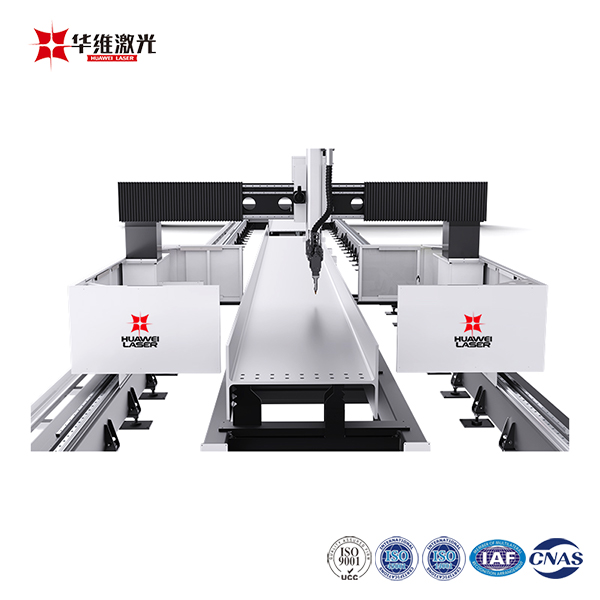3D CNC H-habe laser ebaketa makina 12000W metal altzairu prozesatzeko